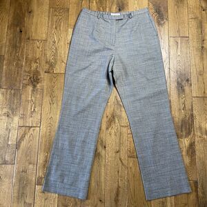 Vtg PENDLETON Wool Trouser Pants Womens 12 Classic Herringbone Grey Inseam 30"